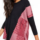 Poncho Alfani Feminino com Acabamento Contrastado Preto Tamanho X-S