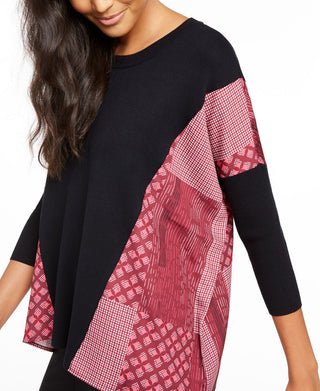 Poncho Alfani Feminino com Acabamento Contrastado Preto Tamanho X-S