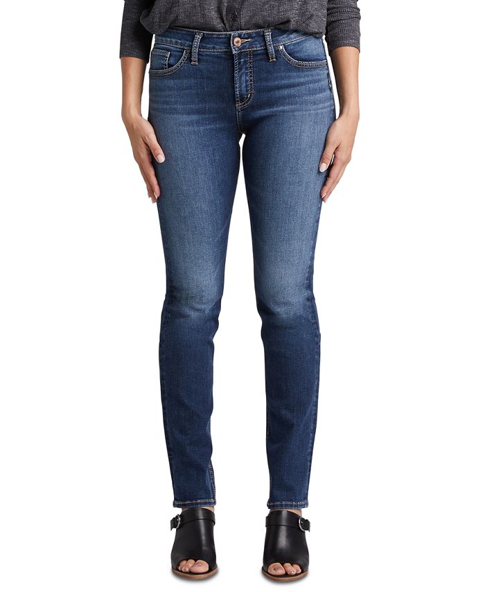 Calça jeans feminina Avery Straight Leg da Silver Jeans Co., azul, tamanho 25