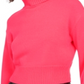 Suéter feminino curto de gola alta Bar III rosa tamanho XXS