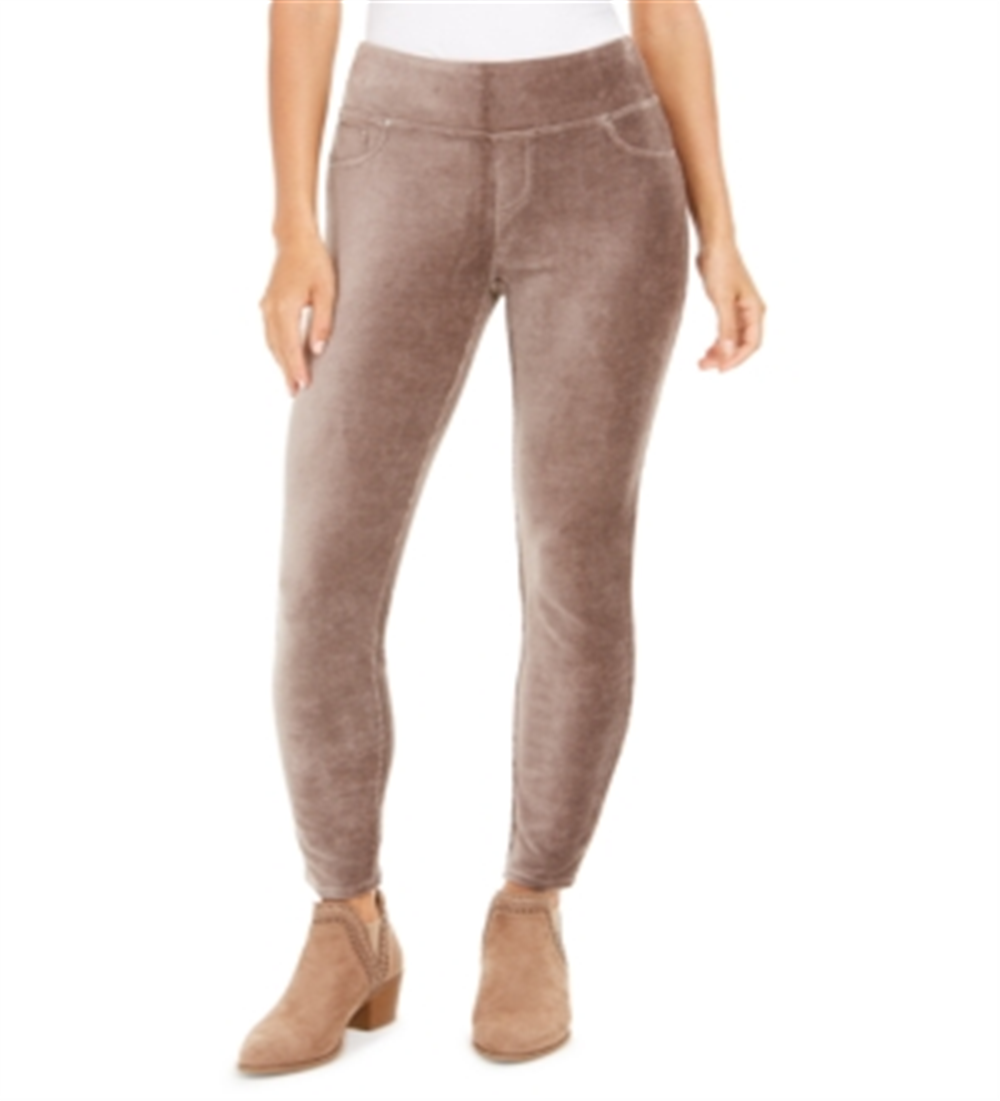 Calça skinny de veludo cotelê feminina Style &amp; Co, marrom, tamanho X-S