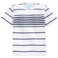 Camiseta masculina American Rag com listras destacadas e gola V, azul, tamanho X-S