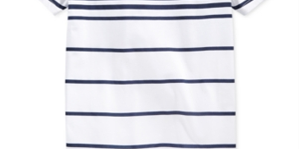 Camiseta masculina American Rag com listras destacadas e gola V, azul, tamanho X-S