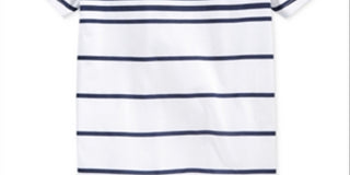 Camiseta masculina American Rag com listras destacadas e gola V, azul, tamanho X-S