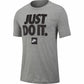 Camiseta Nike Sportswear Just Do It Masculina Cinza Tamanho Grande