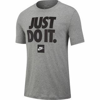 Camiseta Nike Sportswear Just Do It Masculina Cinza Tamanho Grande