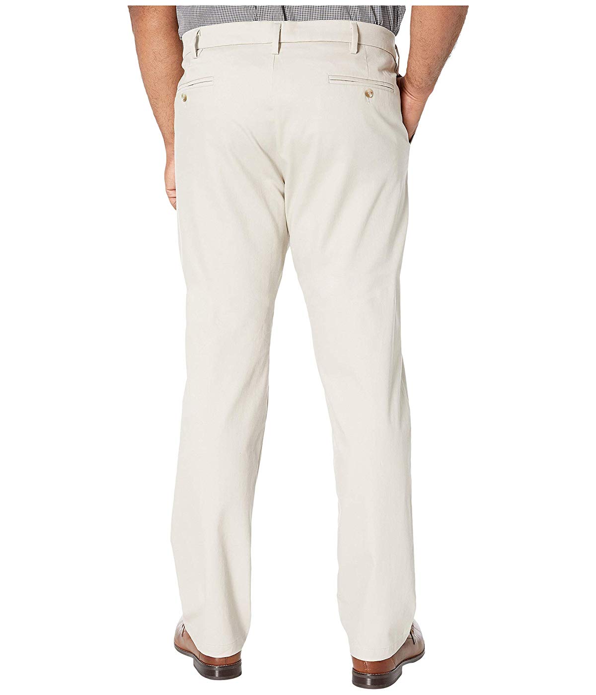 Calça casual Dockers masculina, grande, alta, moderna, afunilada, sem vincos, bege, tamanho 56x32