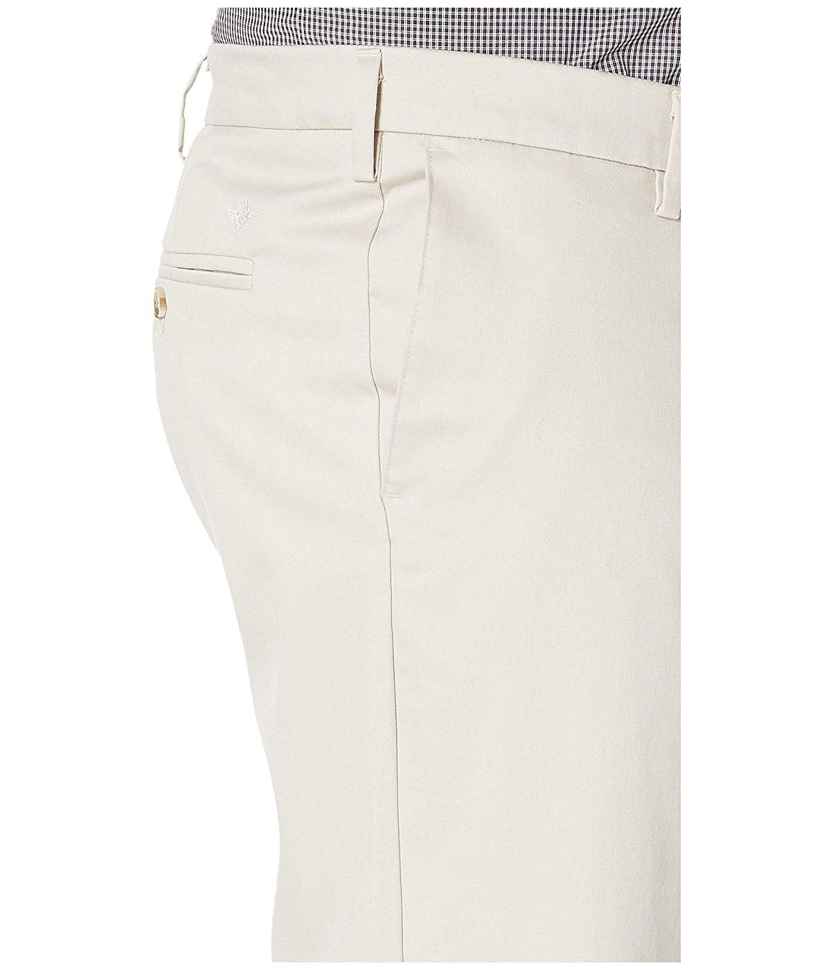 Calça casual Dockers masculina, grande, alta, moderna, afunilada, sem vincos, bege, tamanho 56x32