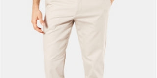 Calça casual Dockers masculina, grande, alta, moderna, afunilada, sem vincos, bege, tamanho 56x32
