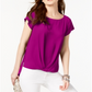 Blusa feminina com bainha drapeada INC International Concepts, rosa, tamanho extragrande