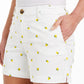 Shorts femininos com estampa de limão Style &amp; Co, branco, tamanho 8
