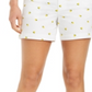 Shorts femininos com estampa de limão Style &amp; Co, branco, tamanho 8