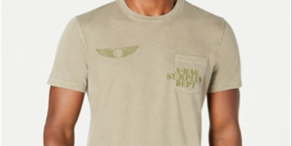 Camiseta masculina American Rag Army Stamp, verde, tamanho pequeno