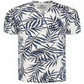 Camiseta masculina American Rag Leaf Lines com decote em V - Azul, tamanho médio