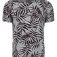 Camiseta masculina American Rag Leaf Lines com decote em V, cinza, tamanho grande