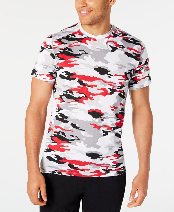 Camiseta camuflada masculina American Rag, branca, tamanho pequeno