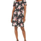 Vestido estampado feminino Karen Scott Bali Bliss, preto, tamanho pequeno