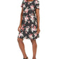 Vestido estampado feminino Karen Scott Bali Bliss, preto, tamanho pequeno