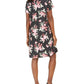 Vestido estampado feminino Karen Scott Bali Bliss, preto, tamanho pequeno