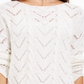 Suéter feminino de malha Pointelle com bainha recortada, tamanho XX-G, branco, estilo &amp; Co
