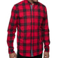 Camisa xadrez de algodão Buffalo masculina Sean John com botões, vermelha, tamanho extragrande