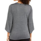 Top feminino Alfani com amarração frontal metálica, cinza, tamanho XX-G