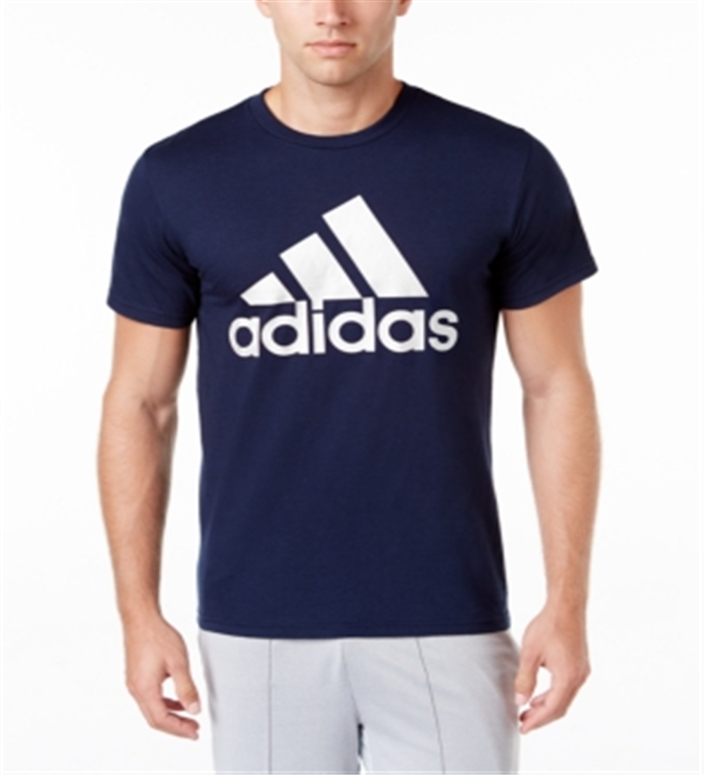 Camiseta Adidas Masculina Badge of Sport Azul Tamanho Médio