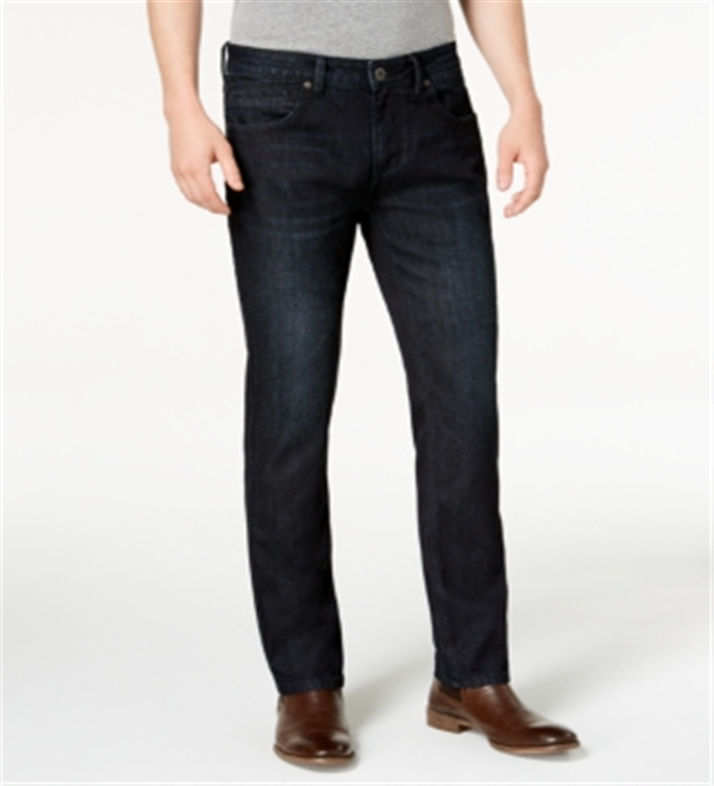 Calça jeans masculina stretch de perna reta, jeans slim Berlin da INC International Concepts, azul, tamanho 33x30
