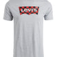Camiseta Masculina Levi's Xadrez Logo Cinza Tamanho Médio