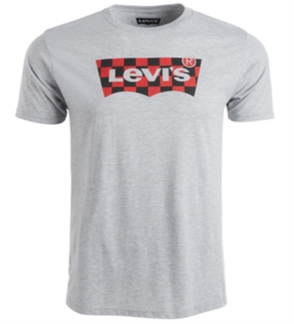 Camiseta Masculina Levi's Xadrez Logo Cinza Tamanho XG