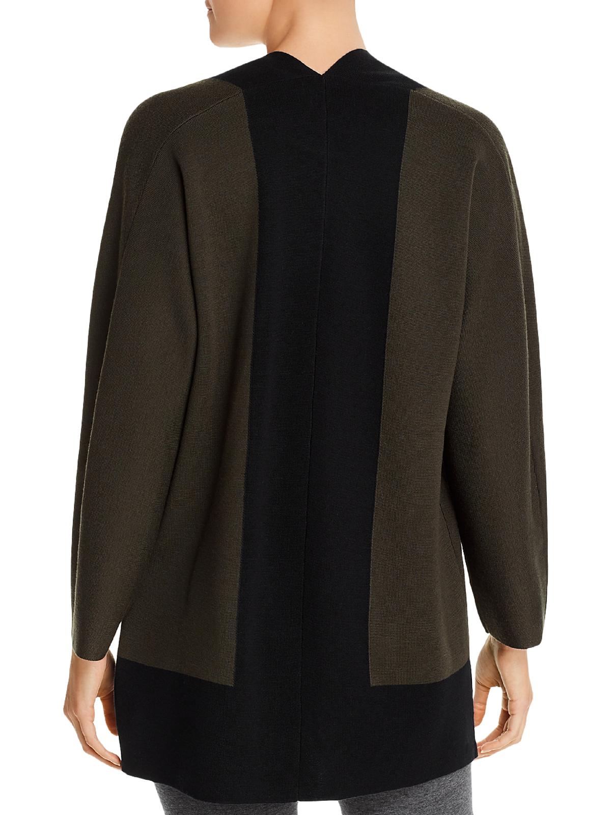 Cardigan Kimono de Lã Merino Feminino Eileen Fisher Verde Tamanho X-G