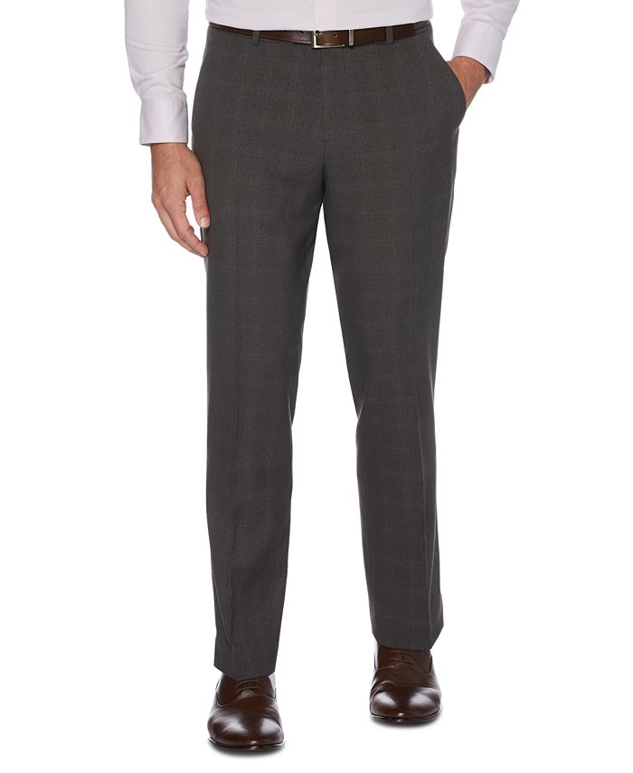 Calça social masculina Perry Ellis Modern Fit mesclada, cinza, tamanho 33x29