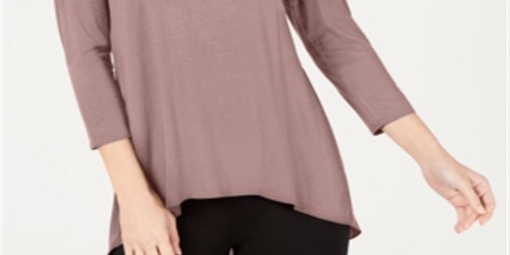 Camiseta básica feminina Alfani Mix Media Rosa Tamanho XX-G