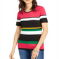 Suéter listrado feminino INC International Concepts rosa tamanho X-Large