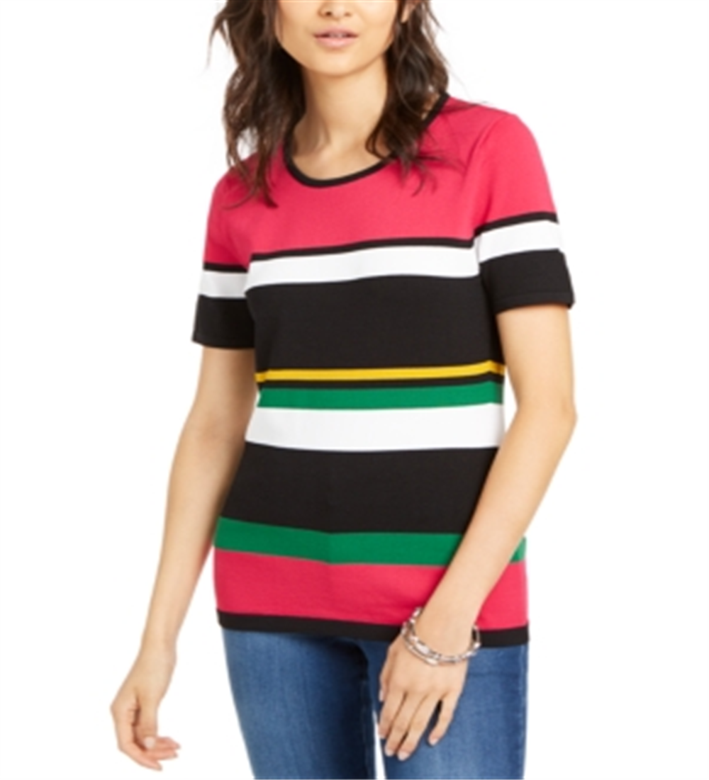 Suéter listrado feminino INC International Concepts rosa tamanho X-Large