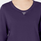 Karen Scott Moletom Feminino Esportivo de Algodão com Tachas Manga 3/4 Roxo Tamanho Grande