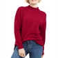 Karen Scott Suéter Feminino de Algodão com Detalhe de Costura e Gola Simulada Vermelho Tamanho X-G