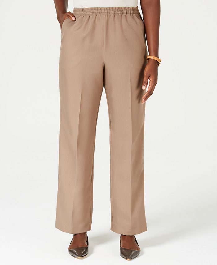 Calça feminina Karen Scott, marrom, tamanho pequeno