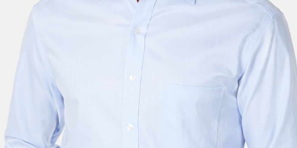 Camisa social masculina Tasso Elba com gola clássica, ajuste que não pode ser passada a ferro, tamanho 32x33, azul