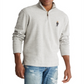 Polo Ralph Lauren Suéter Masculino Bear Quarter Zip Cinza Tamanho Grande