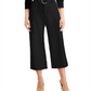 Calça culotte feminina com cinto e bolsos INC International Concepts, preta, tamanho 6