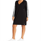 Vestido com capuz listrado Michael Kors Plus Racing Feminino Preto Tamanho 3X