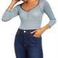 Body listrado Self Esteem Junior Azul Tamanho X-Grande