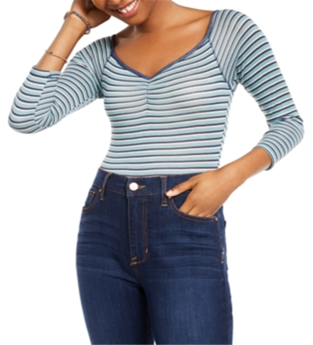 Body listrado Self Esteem Junior Azul Tamanho X-Grande