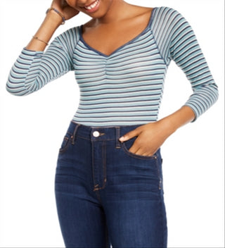 Body listrado Self Esteem Junior Azul Tamanho X-Grande