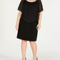 Vestido tubinho conversível feminino JM Collection, preto, tamanho 1X