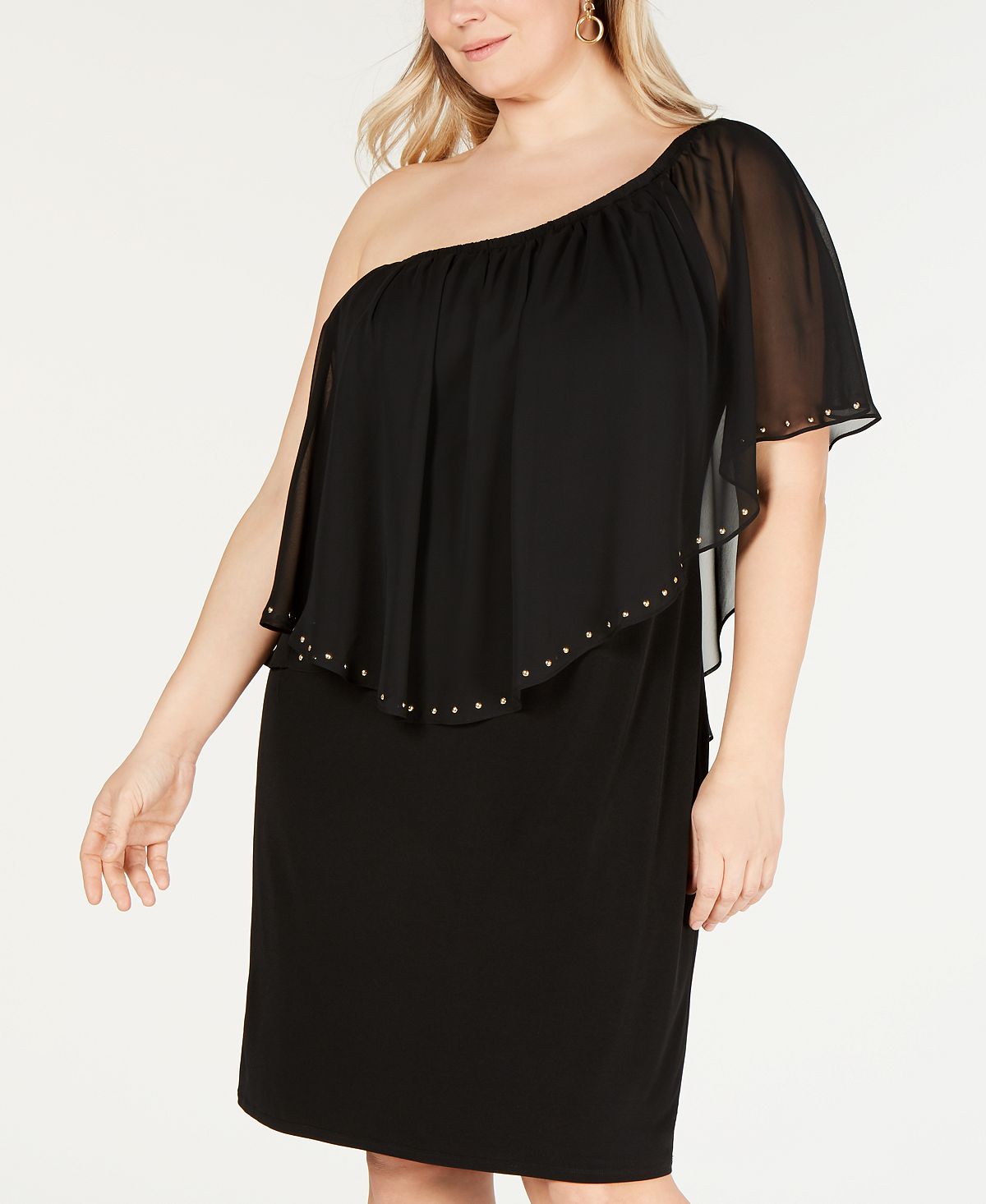 Vestido tubinho conversível feminino JM Collection, preto, tamanho 1X