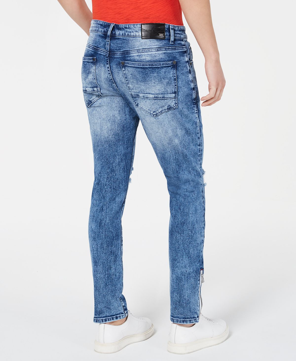 Calça jeans skinny masculina Stockholm Denim Distressed da INC International Concepts, azul, tamanho 36W