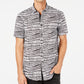Camisa masculina de botões de cambraia da INC International Concepts, preta, tamanho pequeno