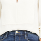 Túnica feminina Theory Classic Yoke com gola popover, branca, tamanho G